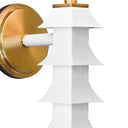 Pagoda White Sconce detail