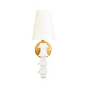 Pagoda White Sconce lit