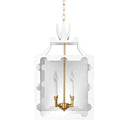 Talula White hand painted tole lantern pendant
