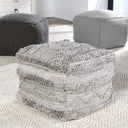 Performance Fallon Gray Multi Pouf