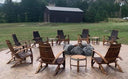 Oak Whiskey Barrel Adirondack Chairs( set of 8)