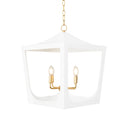 Wimble White pendant illuminated