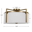 Colfax Semi Flush 3 Light Fixture