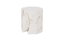 Slice White Stone Stool
