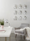 Fashion Faces Wall Art in Silver Leaf