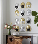 Fashion Faces Wall Art in Silver Leaf
