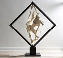 Cast Revolving Diamond Sculpture