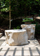 Roman Stone Log Cocktail Table
