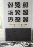 Teak Slice Console Table