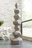 Faceted Rock Column Sculpture