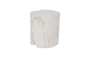 Slice White Stone Stool