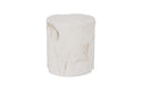 Slice White Stone Stool