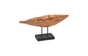 Carved Leaf Sculpture On Stand